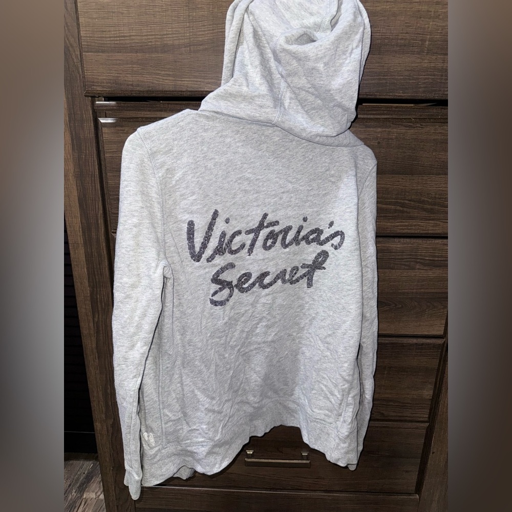 Victoria's Secret Light Gray full zip Hoodie